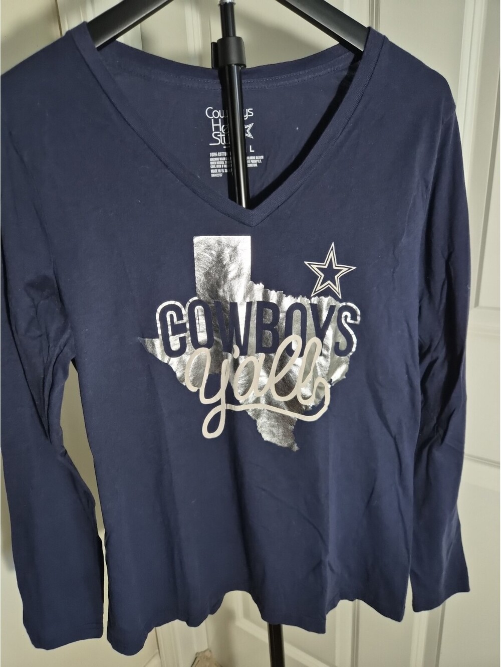 DALLAS COWBOYS NFL WOMENS T-SHIRT BLUE Large